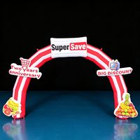 Arco Inflable Publicitario Gigante Personalizado de Tela Oxford, Resistente al Sol y Duradero, con Logotipo, Ideal para Promociones en Supermercados/Centros Comerciales