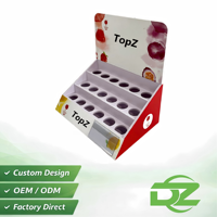 Support de présentation de comptoir en PVC personnalisé et imperméable avec finition brillante/mate pour les magasins de vente au détail d'huiles essentielles et de vernis à ongles