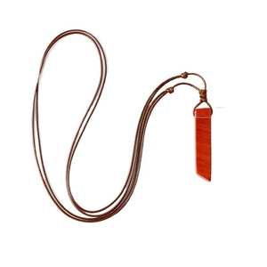 <span class=keywords><strong>Collana</strong></span> Artigianale con Cristallo Naturale Irregolare, Quarzo Rosa, Roccia Grezza Curativa, <span class=keywords><strong>Ambra</strong></span>, Ametista, Cristallo Annodato a Pilastro - Product Image 5