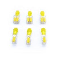 Bornes à dégagement rapide enfichables de type T Connecteurs de fil Séparateurs rapides Clips de câblage Multi-sortie Jaune T2