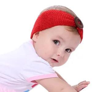 תינוק פעוט בן יומו חם חורף סרוגה אוזן רצועת שיער לעטוף קשת סרט סרוג