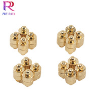 Bouton artisanal DIY en alliage de zinc plaqué or 18 carats avec fermoir magnétique cylindrique à 2 trous, écologique pour bracelets et colliers