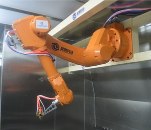6 aixs brazo automático robot pintura en aerosol colgante instalado con plato giratorio equipado con pintura de cabina de pulverización en seco - Product Image 2
