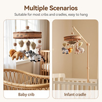 Jouet hochet en peluche douce pour bébé, jouet suspendu pour lit de bébé, clochette sensorielle apaisante pour berceau, décoration de berceau pour nouveau-né