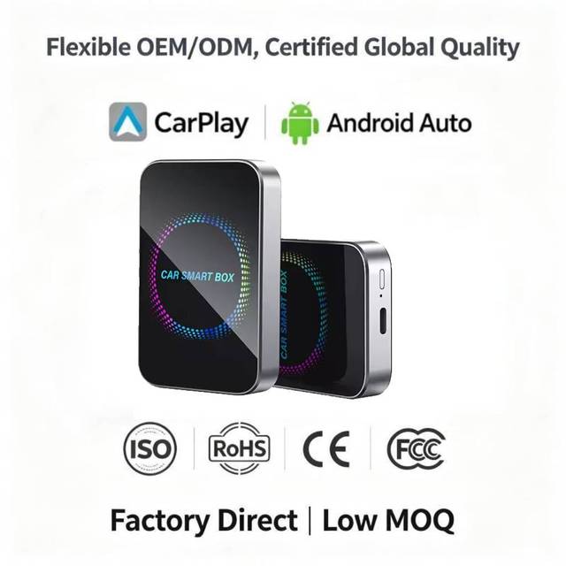 3 in 1 Wireless CarPlay Android Auto AI Box Streaming Box with Netflix YouTube Multimedia for Universal Car Screen
