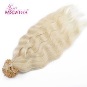 KSWIGS 12-28 pouces - Léger, bouclé/lisse, pour les coiffures de voyage et en déplacement |   Extensions de cheveux humains vierges à pointe en U - Product Image 3