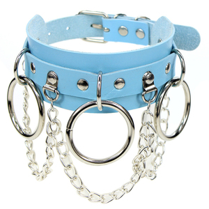 Girocollo in pelle nera collare <span class=keywords><strong>femminile</strong></span> per le donne Goth Punk catena collana Harajuku Sexy Vegan Chocker Festival ragazze gioielli gotici - Product Image 4