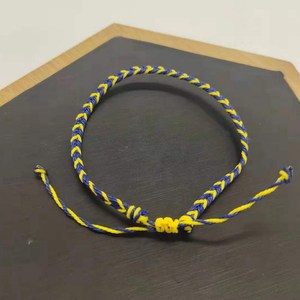 Zooying Jewelry Thin Blue/yellow Waxed <strong>String</strong> Braided Men's Women Friendship Adjustable <strong>Bracelets</strong> - Product Image 6