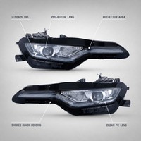 12V 35W 4600 Lumens LED Headlights for Chevrolet Camaro SS 2018 2019 2020 2021 2022 L Shape DRL Projector for SS Headlights