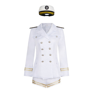 Uniforme de Marinero Estilo Marinero Blanco, Disfraz de Cosplay para Grupo Femenino, Traje para Actuación en Escenario con Sombrero - Product Image 5
