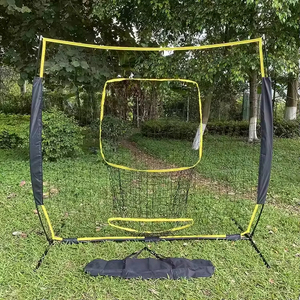 ตาข่ายซ้อมขว้างเบสบอล/ซอฟต์บอล พร้อมโซนตีและกระเป๋าหิ้ว ปรับความสูงได้ สำหรับฝึกซ้อมการตีและการรับลูก - Product Image 4