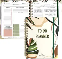Cuaderno de planificación en espiral sin fecha, planificador diario semanal, autocuidado, personalizado, simplificado para hacer lista, 2023, 2022, A5