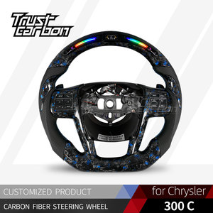 <span class=keywords><strong>Volant</strong></span> en fibre de carbone forgé sur mesure, précisément adapté aux Chrysler 200, 200S, 300, 300C 2011-2015, avec affichage intelligent des LED de régime moteur. - Product Image 2