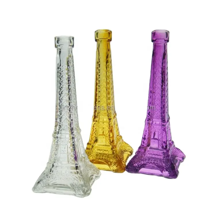 Venta al por mayor Mini torre Eiffel botella de Perfume botella con corcho