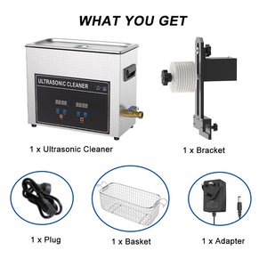 Nettoyeur à ultrasons pour disques vinyles, <span class=keywords><strong>machine</strong></span> de nettoyage pour 8 disques de 7 à 12 pouces, 220 V, 6 L, nettoyeur à ultrasons pour disques vinyles, laveur à ultrasons - Product Image 2