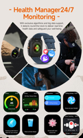 Montre connectée de santé IPS à la mode en gros avec fonction d'appel, étanche IP68, Android, pression artérielle, ECG et pompe à air