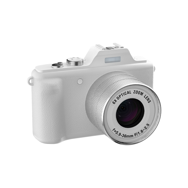 Newest HD 2.7K 6X Optical Zoom Digital Camera DSLR Camera 3.0'' IPS Screen Anti-Shake Retro Vintage Camera for Photography