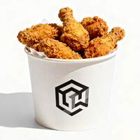 Gobelets à popcorn pliables écologiques, imperméables, de qualité alimentaire, biodégradables, avec logo personnalisé imprimé, à paroi simple, en papier kraft