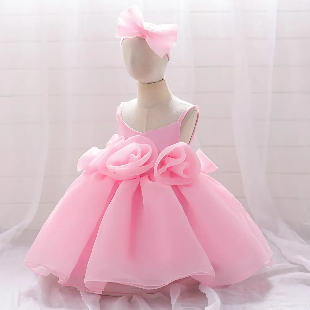 Factory Fashion Kid Apparel Latest 1-3 Year Girl Dress Kids Infant Toddler Flower Girl Tutu Dress Ball Gown Wedding Party Dress
