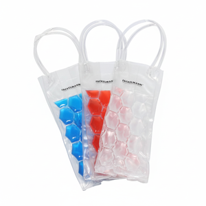 Scatola di 72 sacchetti di plastica per il raffreddamento del vino con fodera in alluminio Logo personalizzato stampato per picnic all'aperto lattine maniglie di conservazione degli alimenti - Product Image 2