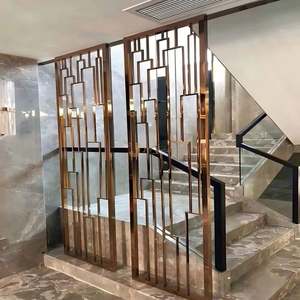 EX692 Modern Simplicity Stainless Steel Metal <b>Screens</b> & Room Dividers Entrance Dividing <b>Wall</b> Bedroom Divider for Living Room - Product Image 6