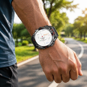 <span class=keywords><strong>Montre</strong></span> connectée sport unisexe avec écran AMOLED, étanche IP68, fonction SOS, bracelet en gel de silice, système d'exploitation Android, suivi de la forme physique et de la localisation - Product Image 1