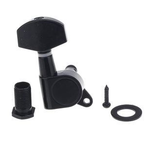 黑色 6 行关闭吉他调音钉键电吉他或木吉他，大按钮 - Product Image 3