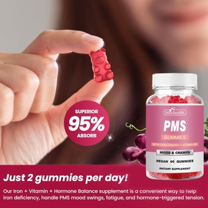 Caramelo de goma de hierro vegano de etiqueta privada GMP para mujeres PMS con vitamina <span class=keywords><strong>C</strong></span> Zinc Selenio Yodo Hormona Equilibrio Sin Gluten - Product Image 3