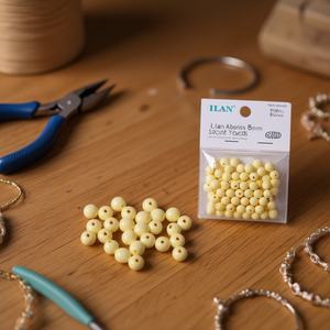 Perline Rotonde Giallo Chiaro da 8mm, 80 Pezzi per Creazione di Gioielli - Product Image 2