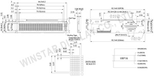 20 tekens x 2 regels COG OLED-display met PCB WEA002002A Bedrijfstemperatuur -40 ° C+80 ° Industrieel instrument - Product Image 4