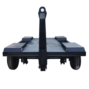 Petite remorque à plateau plat à 4 roues de 4 tonnes pour transport mobile avec stationnement - Product Image 4