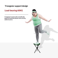 Tabouret pliant portable en acier et tissu Oxford, ultra-léger, mini, à trois pieds, pour camping, loisirs et pêche, vente en gros usine