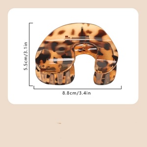 Clip de pelo en forma de U esmerilado de gran tamaño elegante, diseño Simple, abrazadera de tiburón versátil, Clip de fijación de división de cabello de salón profesional - Product Image 3
