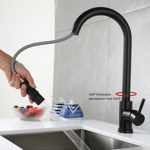 Robinet <span class=keywords><strong>mitigeur</strong></span> de <span class=keywords><strong>cuisine</strong></span> flexible et pliable pour évier, livraison gratuite, de luxe, <span class=keywords><strong>noir</strong></span> mat - Product Image 4