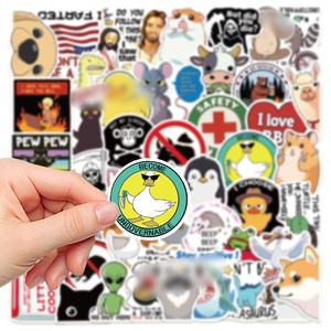 50PCS Drôle Jésus <span class=keywords><strong>phrase</strong></span> parodie meme idiot autocollant d'oie - Product Image 2