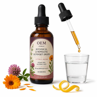 Gouttes de soutien lymphatique avec capsules d'échinacée et de cleavers, complément alimentaire à base de plantes pour la santé lymphatique et le soutien immunitaire des adultes, 60 ml