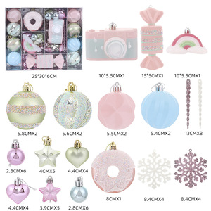 DAMAI Macaron Candy Christmas Tree Decoration Irregular Ball Ornaments Christmas Tree Ball Ornament Set Christmas Balls Sets - Product Image 6