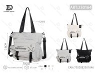 Bolso Bandolera Impermeable de Tela Compuesta con Decoración de Letras para Uso en Todas las Estaciones - Product Image 1