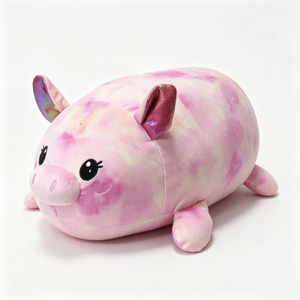 Peluche de cerdo personalizado, lindo peluche de cerdo, peluche de cerdo recostado, peluche de cerdo, peluche de cerdo rosa con efecto tie-dye - Product Image 2