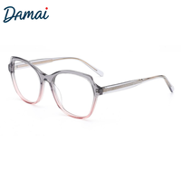 Montures optiques FDB3002 pour femmes, classiques, solides, à monture complète, transparentes, colorées, irrégulières, fines, faites à la main en acétate, pour un usage quotidien