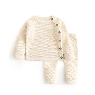 Neuer Herbst/Winter-Freizeit pullover anzug Koreanischer Baby-Strick anzug aus Baumwolle für Kinder