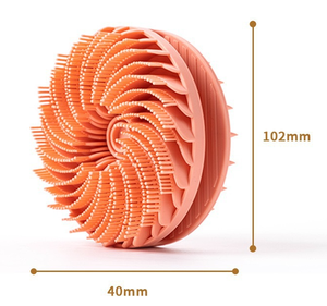 Hot Selling Silicone Head & Body Cleaning <b>Brush</b>, Soft Massage Bath <b>Brush</b>, Gentle Exfoliating Dual-Use Silicone Scrubber - Product Image 2