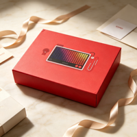 Boîte cadeau rigide rouge personnalisée, boîte d'emballage pliante mate de luxe pour accessoires de produits électroniques, emballage de cadeaux