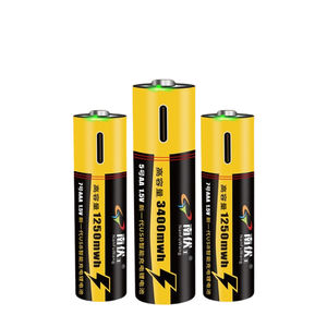 사용자 정의 고용량 3400mWh USB 충전식 <span class=keywords><strong>AA</strong></span> 리튬 이온 배터리 1.5V 3400mWh 재사용 가능한 원통형 리튬 이온 배터리 - Product Image 2