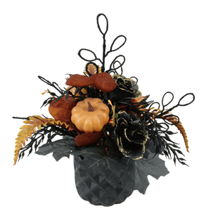 Décoration <span class=keywords><strong>de</strong></span> table Senmasine faite à la main, taille personnalisée, <span class=keywords><strong>citrouille</strong></span> noire et orange, feuilles d'automne artificielles, décoration <span class=keywords><strong>de</strong></span> récolte d'automne, rose - Product Image 1