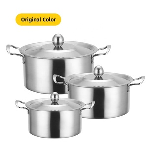 Prix Abordable : Batterie de Cuisine en Acier Inoxydable 3 Pièces, Marmite de Cuisine pour Maison et Ustensile de Cuisine - Product Image 3