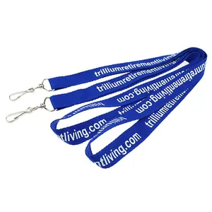 Cordón de muñeca a granel Llaves de poliéster personalizadas Llavero Anime Logo Print Lanyard Correa de muñeca