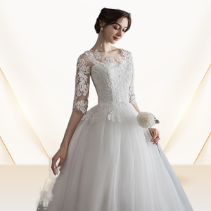 Long Sleeve French <b>Light</b> Main Wedding Dress 2024 New Winter Bridal Wedding Temperament Dream <b>Star</b> Trailing Wedding Dress - Product Image 3