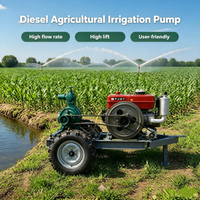 Pompes diesel mobiles 22KW, pompe à eau haute pression agricole, irrigation robuste pour les champs et les vergers