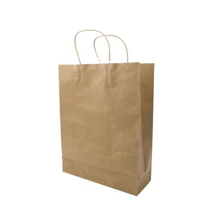 Sacs en papier kraft personnalisés imprimés avec votre propre logo, sacs de shopping en papier brun, fabricant de sacs cadeaux en papier recyclé écologique en gros - Product Image 4